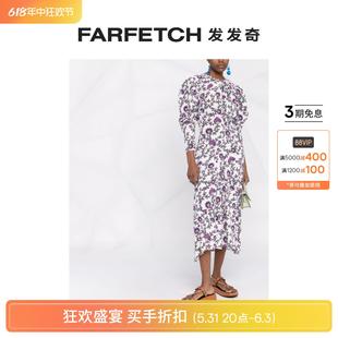 Isabel Marant女士花卉印花真丝中长连衣裙FARFETCH发发奇