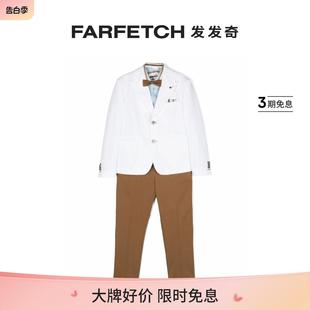 单排扣西装 FARFETCH发发奇 套装 三件式 Colorichiari童装