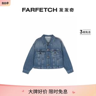 Palm logo贴花牛仔夹克FARFETCH发发奇 Angels童装