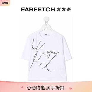 T恤FARFETCH发发奇 Msgm童装 亮片logo