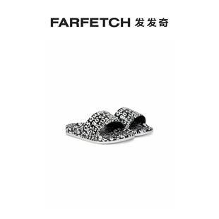 FARFETCH发发奇 Dsquared2童装 logo印花平底拖鞋