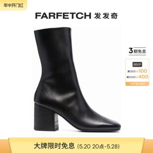 Marsell女士方头皮质中筒靴FARFETCH发发奇 Sale Final