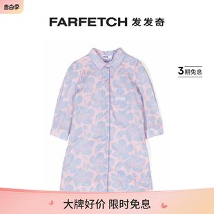 裙FARFETCH发发奇 Msgm童装 花卉印花衬衫