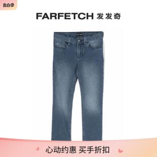 Final Sale Emporio FARFETCH发 Armani阿玛尼童装 仿旧效果牛仔裤