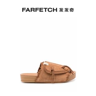 Folk Visvim男士 Shaman FARFETCH发发奇 Christo 绒面皮拖鞋