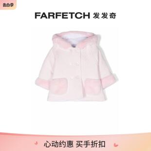 Patachou童装 人造皮草双排扣外套FARFETCH发发奇