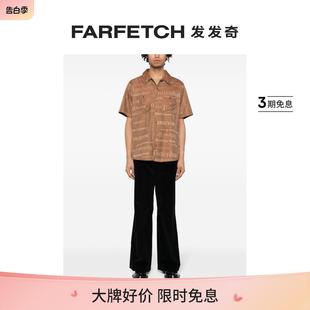 FARFETCH发发奇 文字印花棉衬衫 Rose男士 Martine