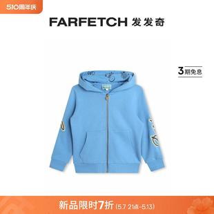 logo贴花棉连帽衫 KENZO童装 FARFETCH发发奇