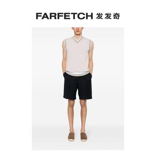 条纹V领马甲FARFETCH发发奇 Peserico男士