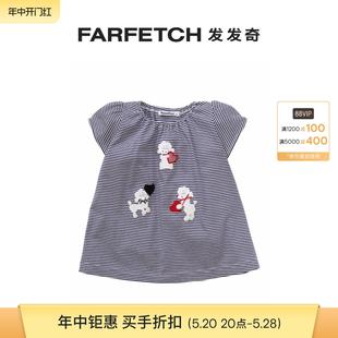 上衣FARFETCH发发奇 Familiar童装 条纹棉长版