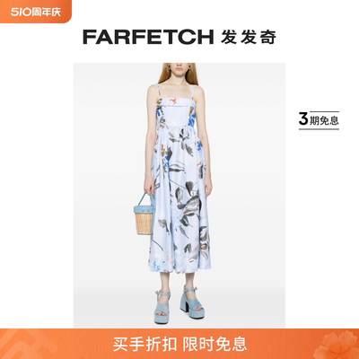 AJE.女士Untamed 花卉印花中长连衣裙FARFETCH发发奇