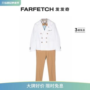 FARFETCH发发奇 套装 条纹双排扣西装 Colorichiari童装