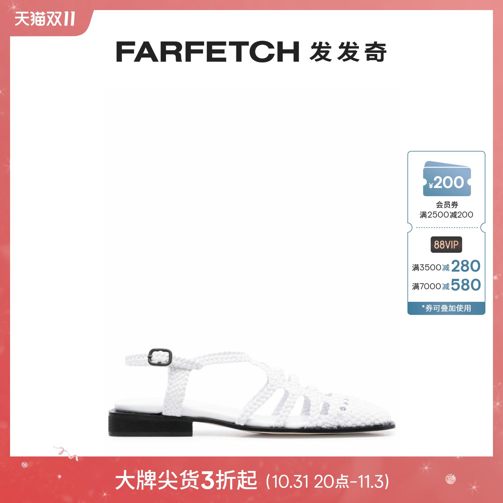 Hereu女士Barana 皮质凉鞋FARFETCH发发奇