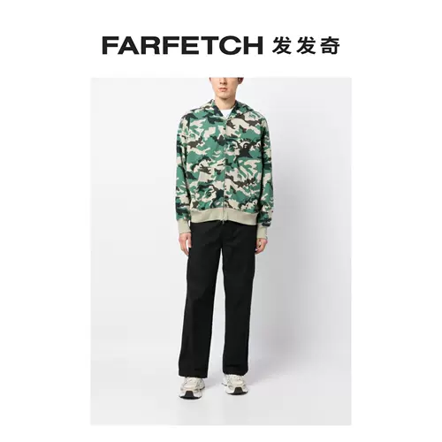 BAPE Мужская толстовка на молнии с камуфляжным принтом FARFETCH