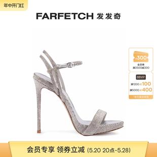 Silla女士Gwen 水钻缀饰皮质凉鞋 FARFETCH发发奇