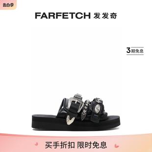 Suicoke女士铆钉缀饰厚底拖鞋 FARFETCH发发奇