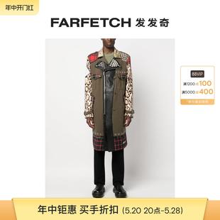 Moschino男士 Final Sale 拼贴机车风大衣FARFETCH发发奇