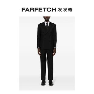 Tagliatore男士 FARFETCH发发奇 套装 胸针细节双排扣西装