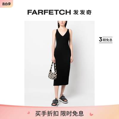 Lacoste女士罗纹针织无袖连衣裙FARFETCH发发奇