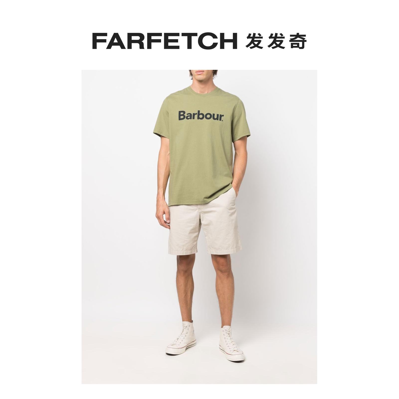 Barbour男士logo-print short-sleeved T-shirt发发奇