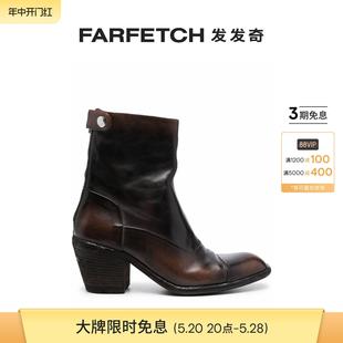 Officine Creative女士Sydne 折扣 皮质中跟短靴FARFETCH发发奇