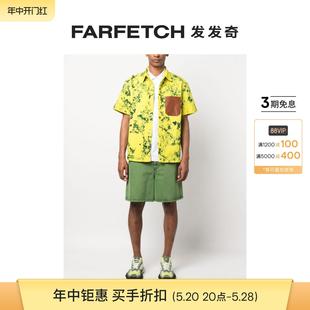 Ferrari男士 FARFETCH发发奇 衬衫 漂白效果短袖