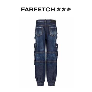 FARFETCH发发奇 Dsquared2女士工装 口袋锥形牛仔裤