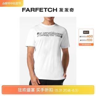 logo印花棉T恤FARFETCH发发奇 Plein Sport男士