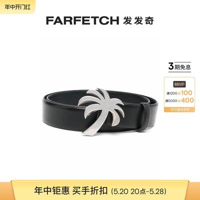 Palm Angels男士Palm Tree 扣环皮质腰带FARFETCH发发奇