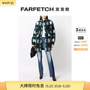 FARFETCH发发奇 3X1女士中腰拼接喇叭牛仔裤