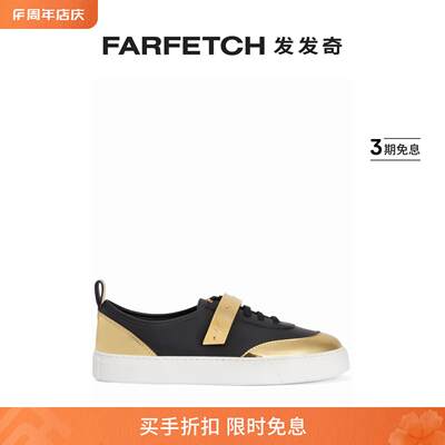 [Final Sale]Giuseppe Zanotti女士Zenas 双色皮质板鞋FARFETCH发