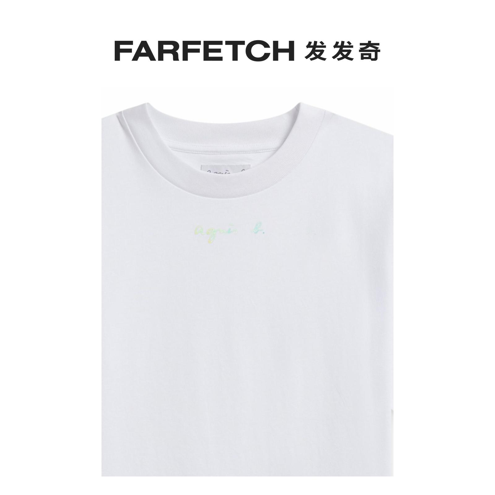 Agnes B.女士logo印花棉T恤FARFETCH发发奇