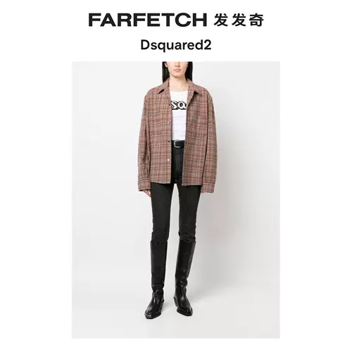 Dsquared2 женская хлопковая футболка с графичным принтомFARFETCH