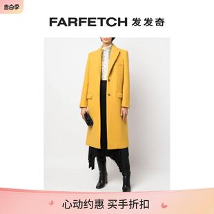 Rochas女士单排扣初剪羊毛外套FARFETCH发发奇