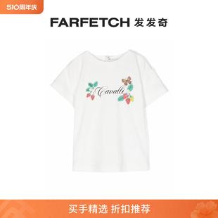 Roberto Cavalli Final Junior童装 插画印花棉T恤FARFETCH Sale