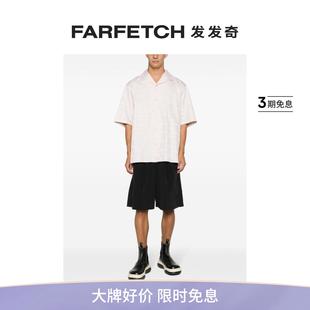 FARFETCH发发奇 Moschino男士 logo提花棉衬衫