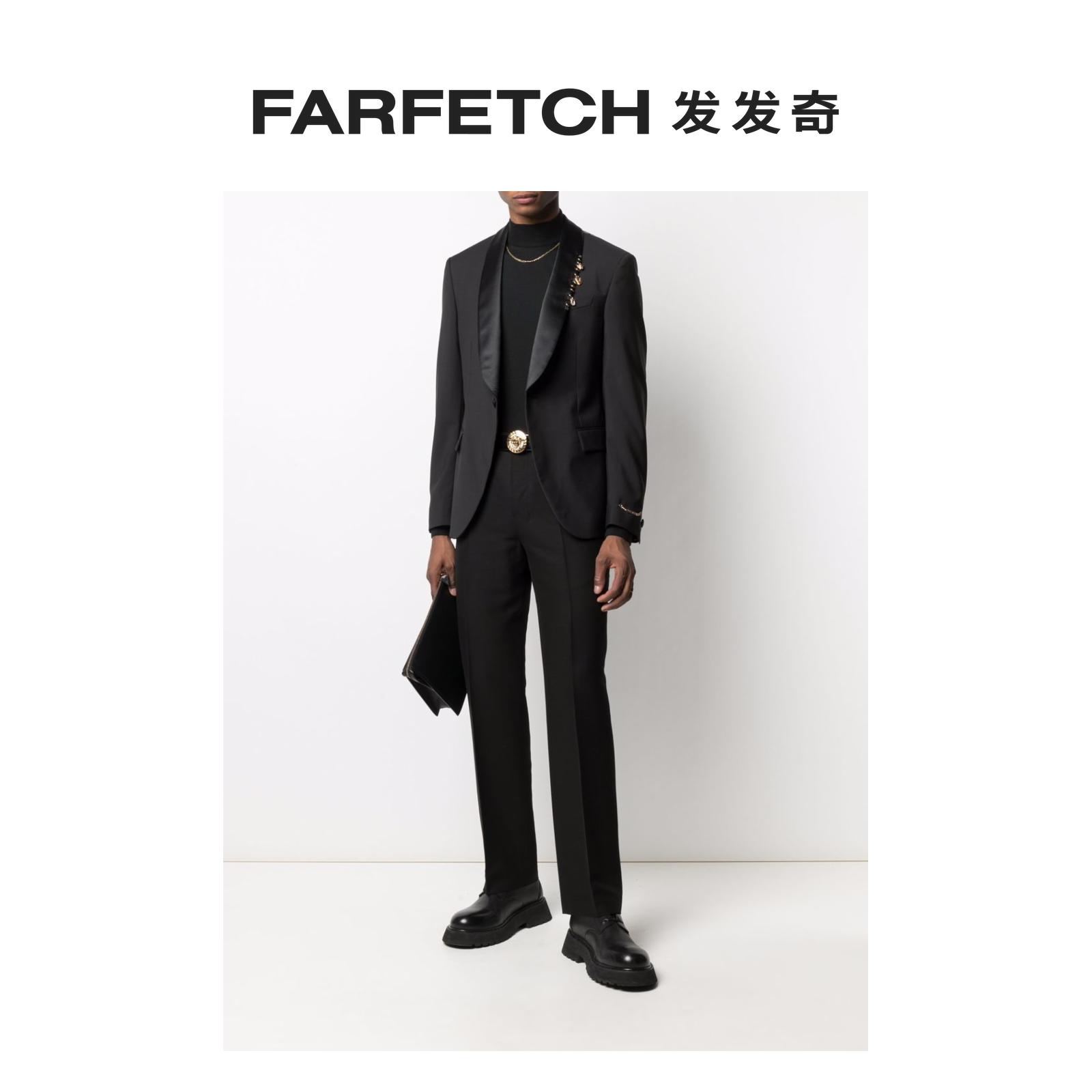 versace范思哲男士披肩翻领西装夹克farfetch发发奇