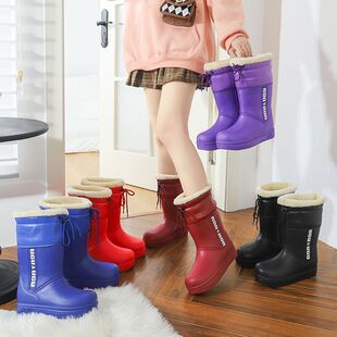 冬季保暖户外防水雪地靴女男短靴子防滑平底中筒加厚加绒棉鞋棉靴