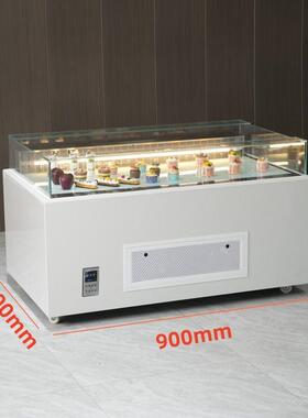 雪盈开放式三明治柜敞开式冷藏展示柜甜品水果捞保鲜柜蛋糕店岛柜