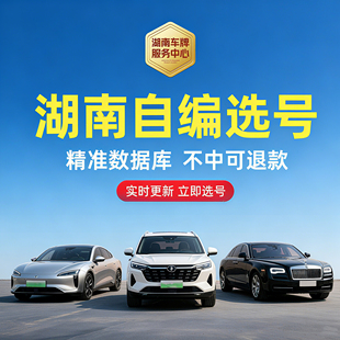 湖南车牌自编选号长沙株洲衡阳常德邵阳蓝牌绿牌电车优质号码库