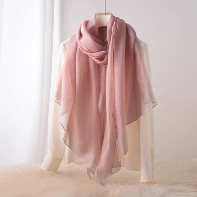 法国DRCO专柜时尚轻奢桑蚕丝巾女薄款防晒披肩新款高级感真丝围巾