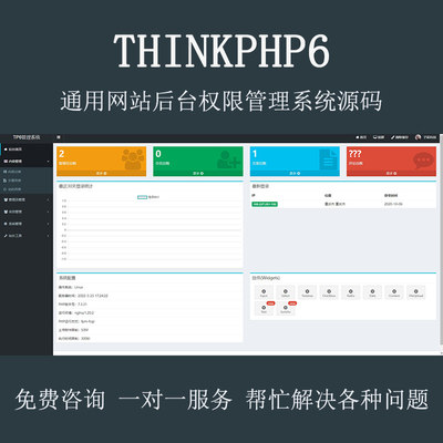 ThinkPHP6通用后台权限管理系统源码网站开发框架设计内容文章