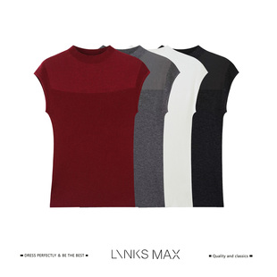 【钱老板专属】Links Max16针微量真丝羊绒半透拼接针织衫55422