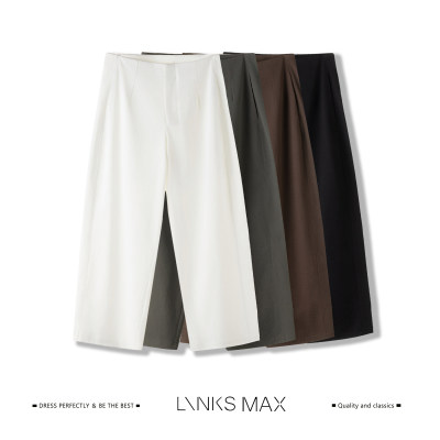 【钱老板专属】Links Max极简肌理感九分休闲裤 63856