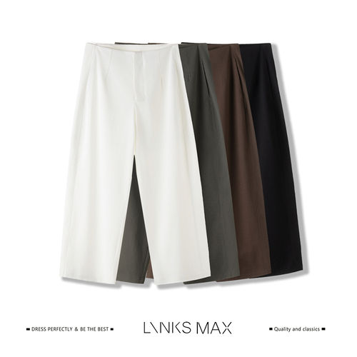 【钱老板专属】Links Max极简肌理感九分休闲裤 63856