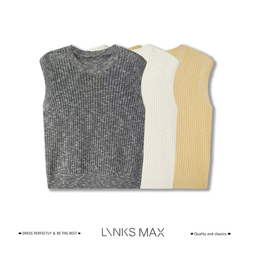 Links Max 【钱老板专属】极简松弛肌理感镂空飞袖针织衫 63201