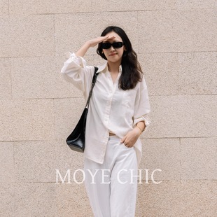 老钱风极简松弛感POLO蕾丝边显气质长袖 外搭秋上衣 衬衫 外套女时尚