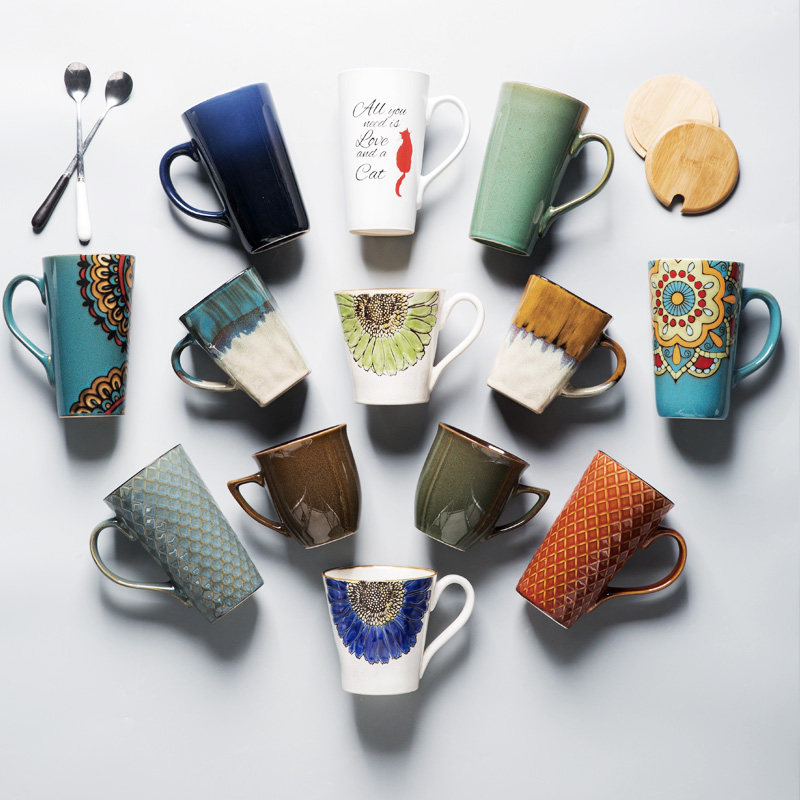 微瑕疵大容量陶瓷男女马克杯北欧ins创意个性潮流情侣喝水杯子,餐饮具,马克杯,淘宝优惠券,粉丝福利购,淘宝优惠卷