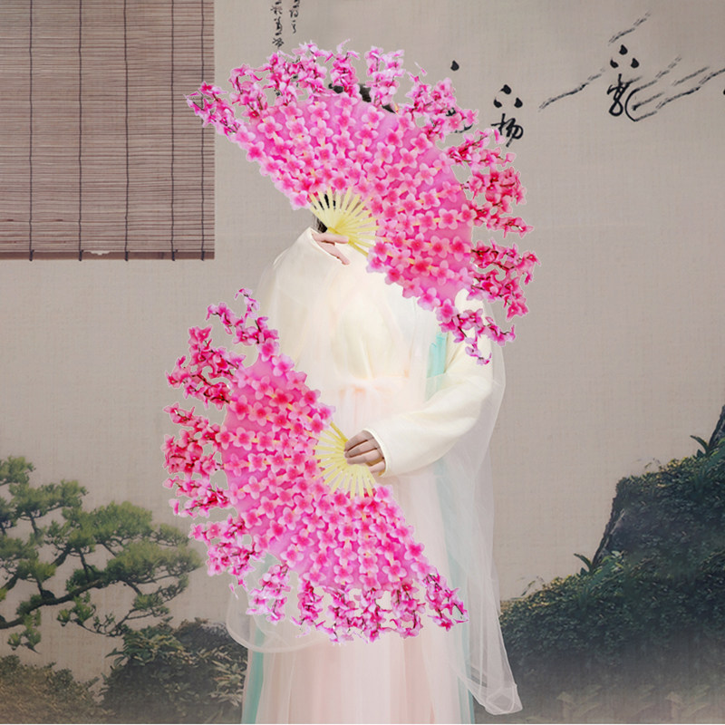 桃花扇舞蹈道具演出跳舞扇子秧歌表演舞蹈扇节日更多舞蹈配饰道具