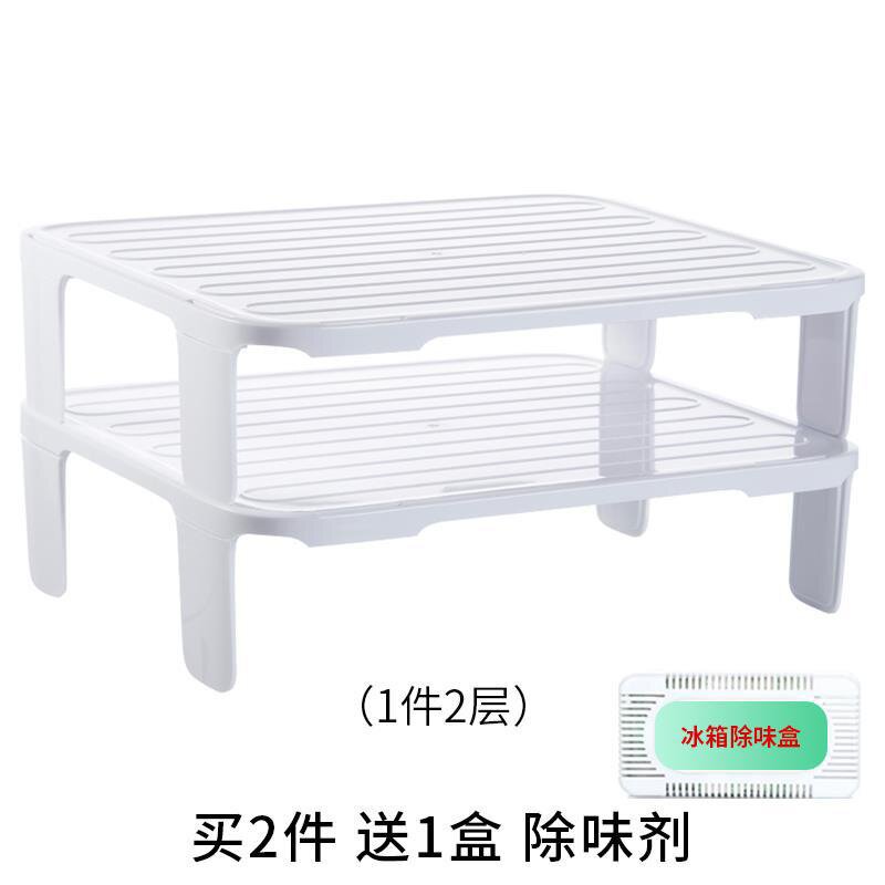冰箱分层碗盘置物架橱柜内隔层收纳架厨房饮料剩菜冷v藏室塑料支